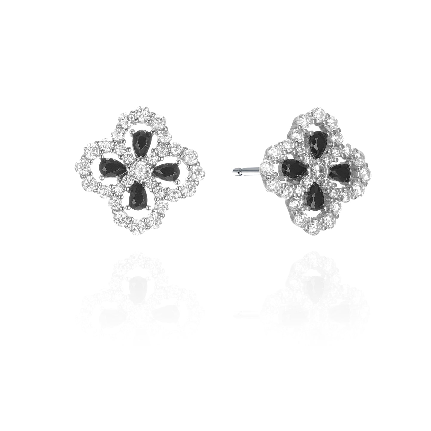 Silver CZ Stud Earrings