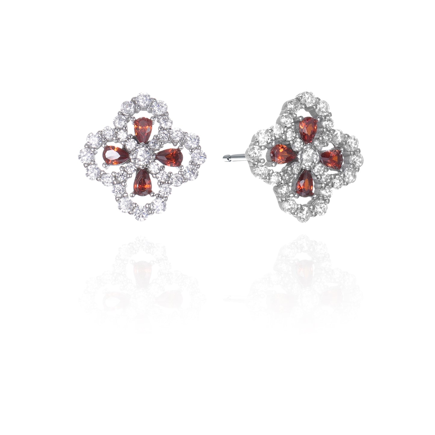 Silver CZ Stud Earrings