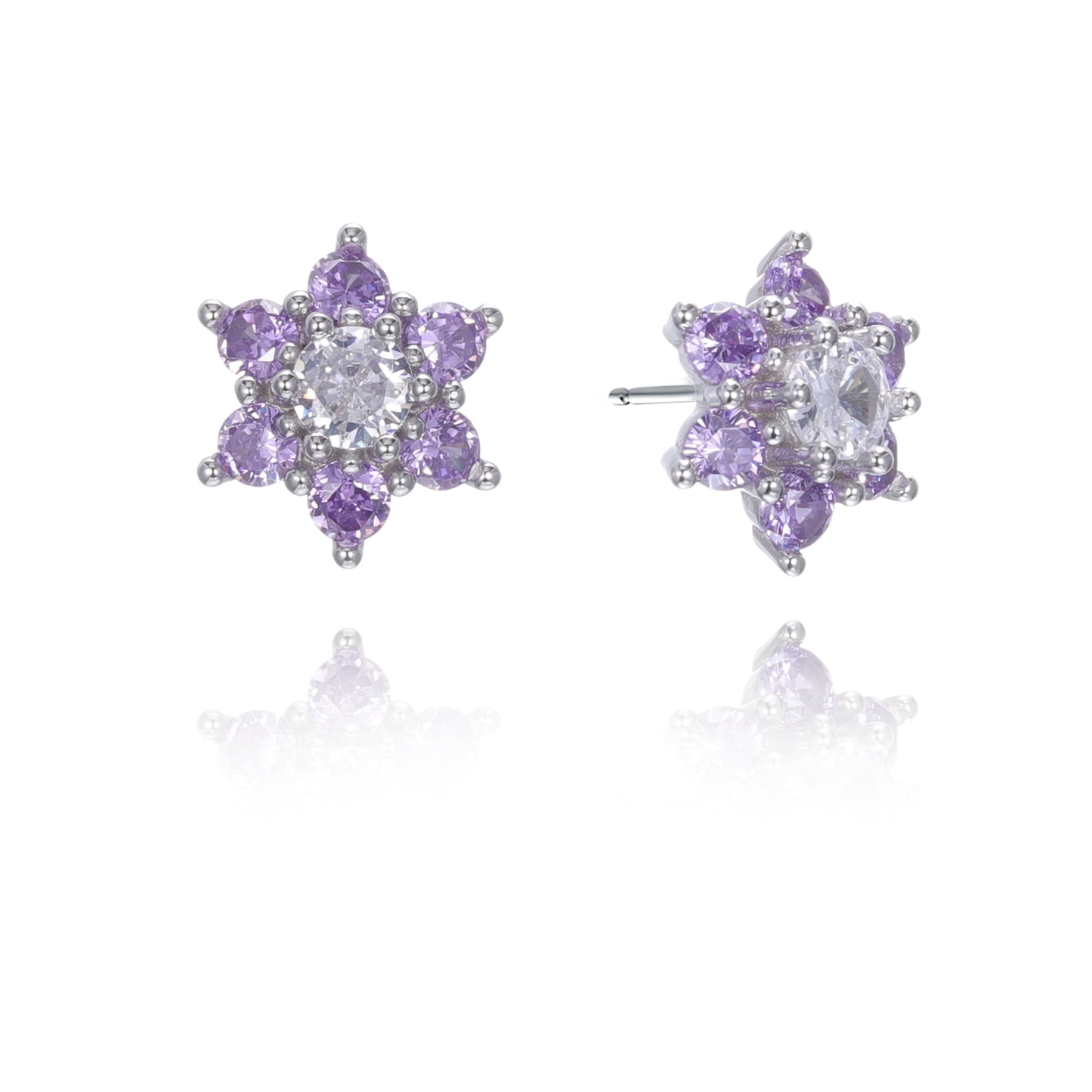 Silver CZ Stud Earrings