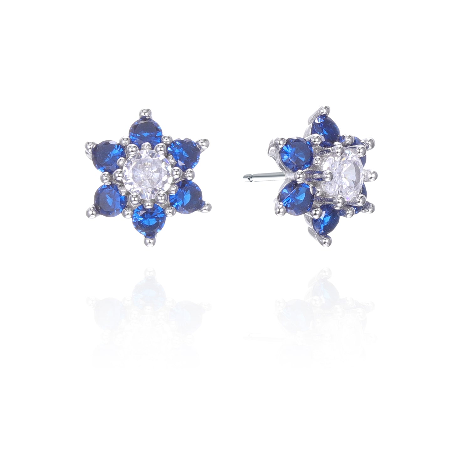 Silver CZ Stud Earrings