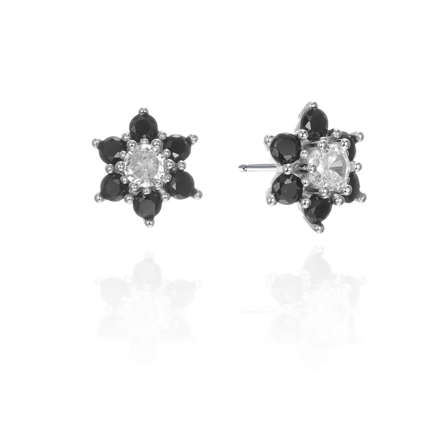 Silver CZ Stud Earrings