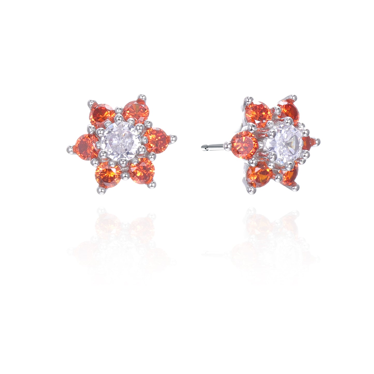 Silver CZ Stud Earrings