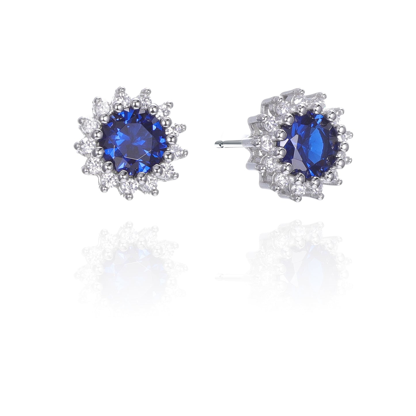 Silver CZ Stud Earrings