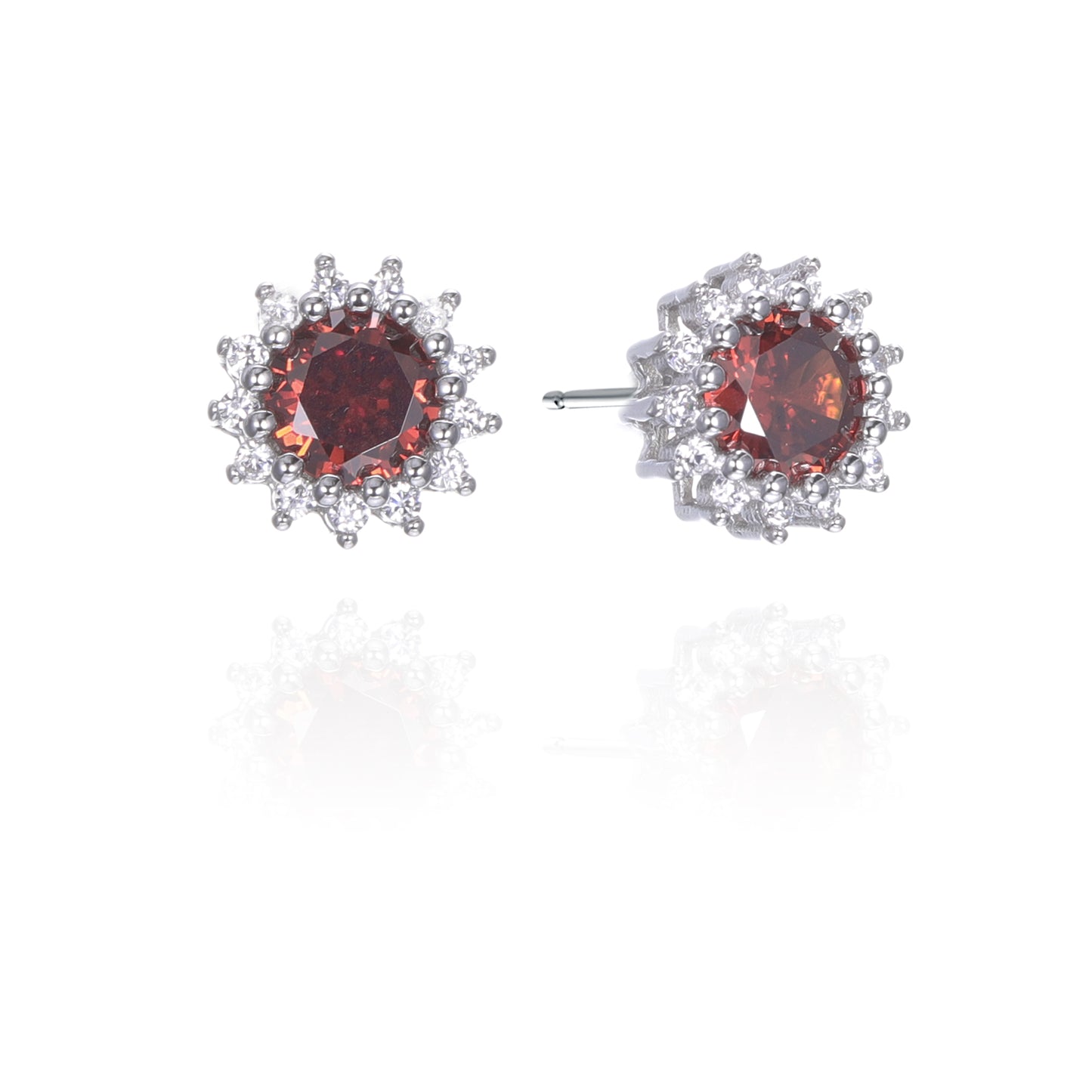 Silver CZ Stud Earrings