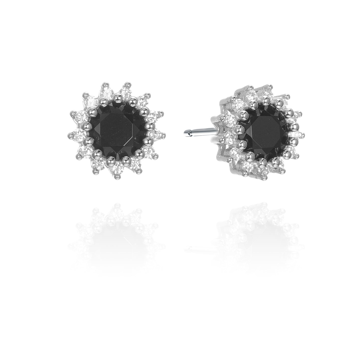 Silver CZ Stud Earrings