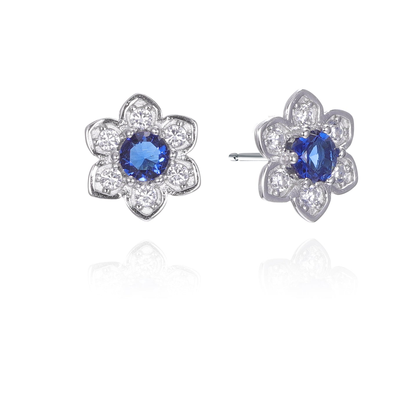 Silver CZ Stud Earrings