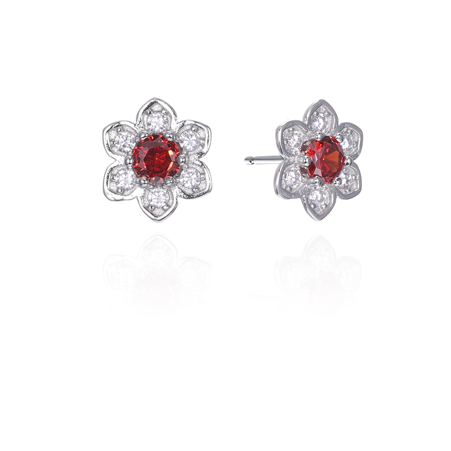 Silver CZ Stud Earrings