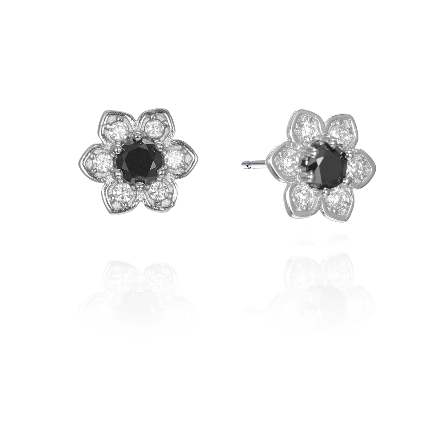 Silver CZ Stud Earrings