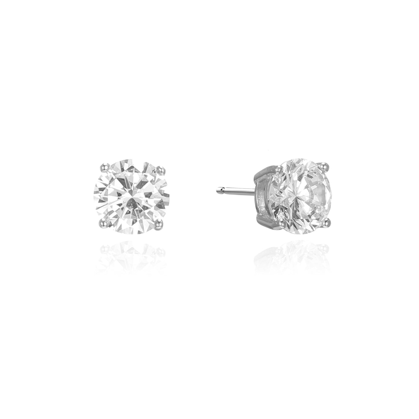 Silver CZ Stud Earrings