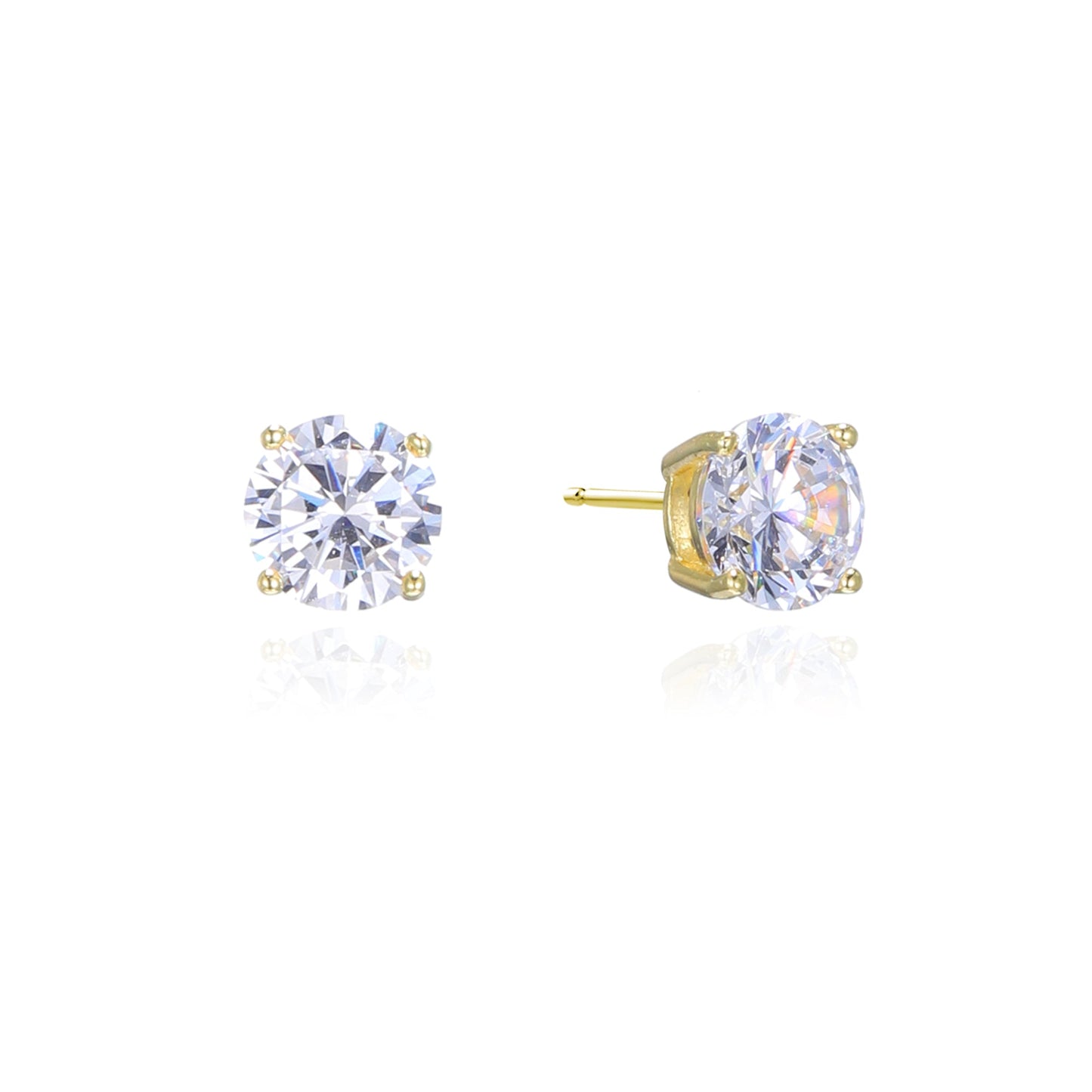 Silver CZ Stud Earrings