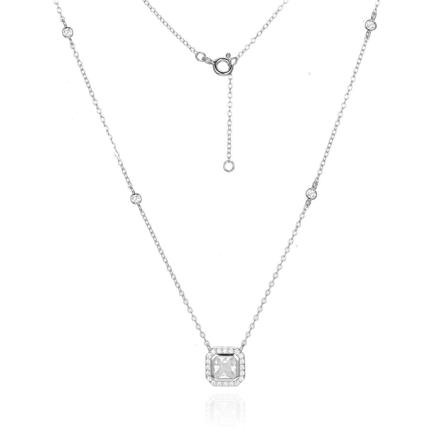 Silver CZ Necklace