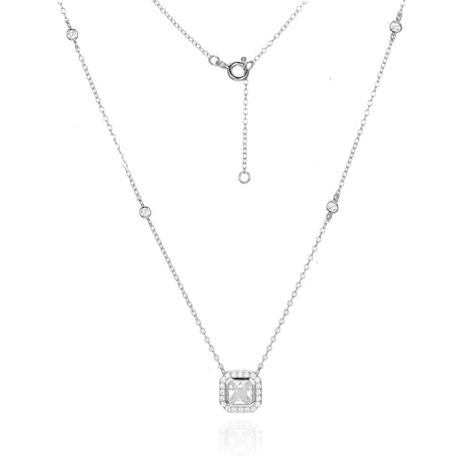 Silver CZ Necklace