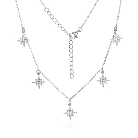 Silver Dangle Star Necklace