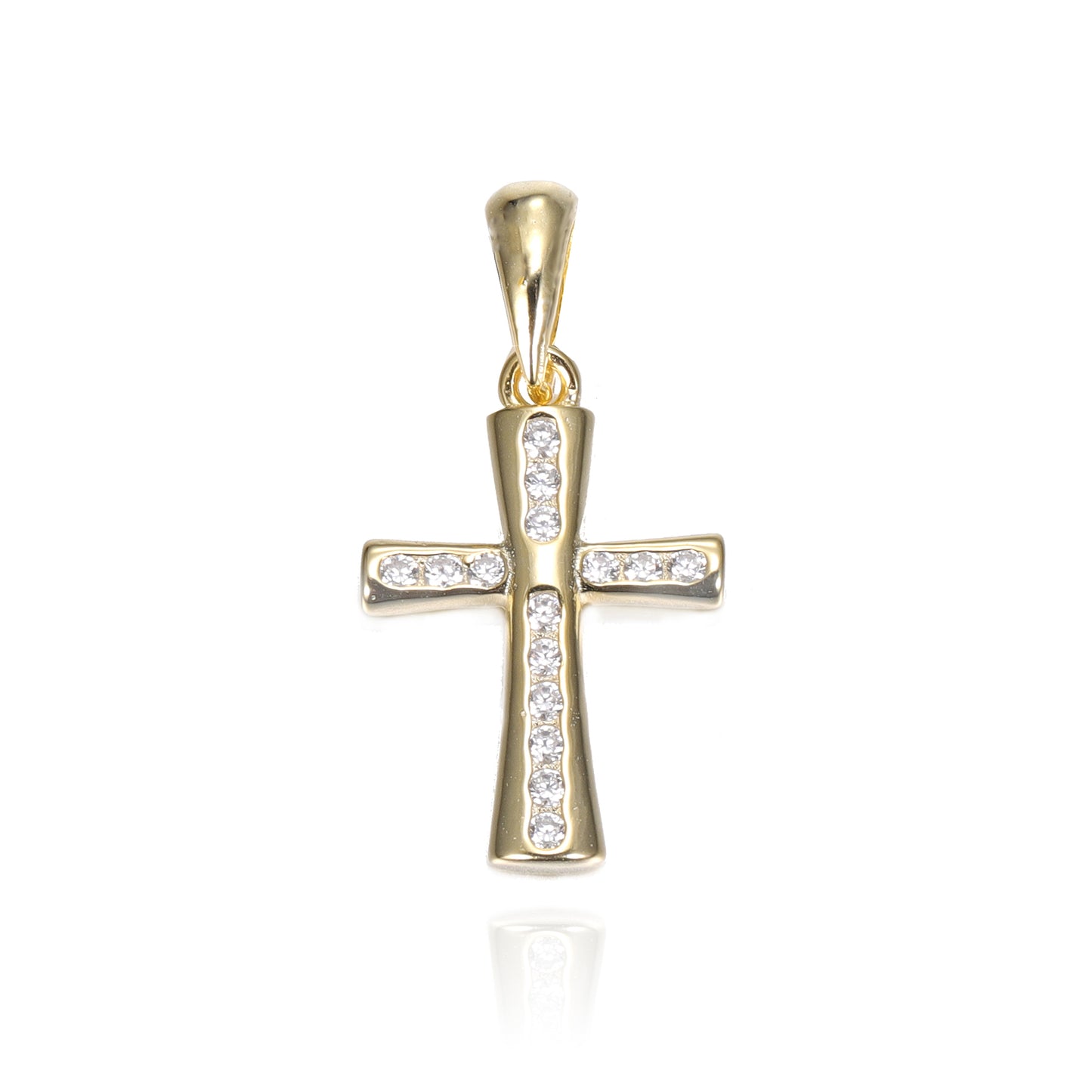 Silver CZ Cross Pendant