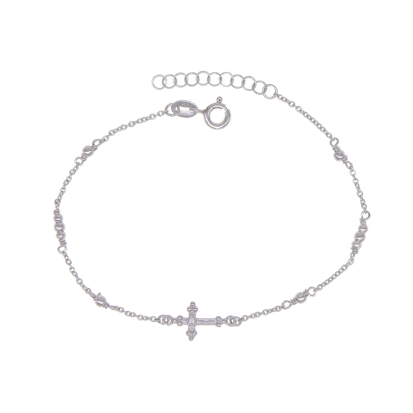 Silver Cross Bracelet