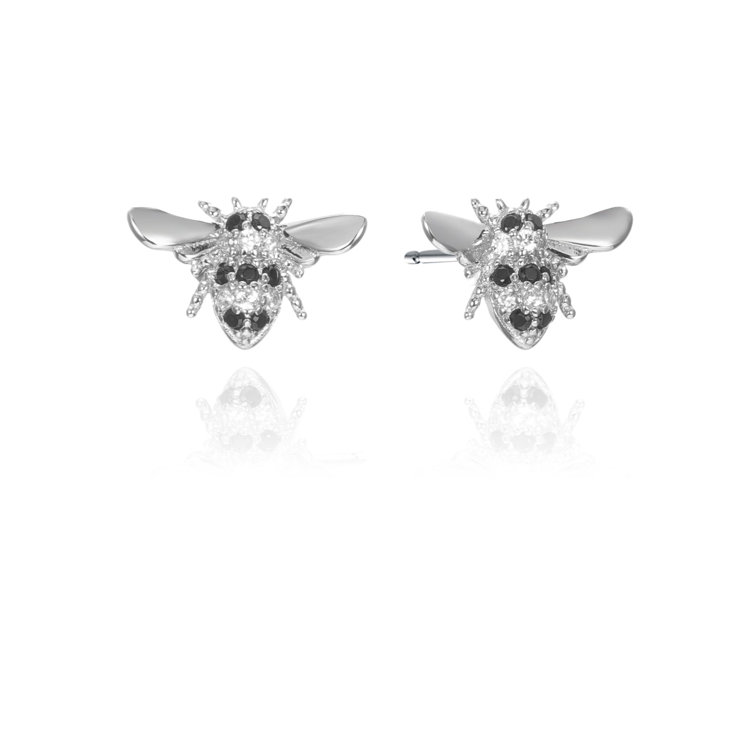 Silver CZ Stud Earrings