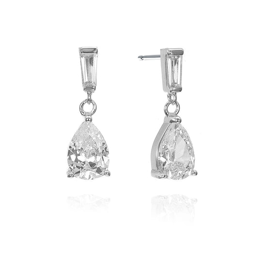 Silver CZ Earring Stud