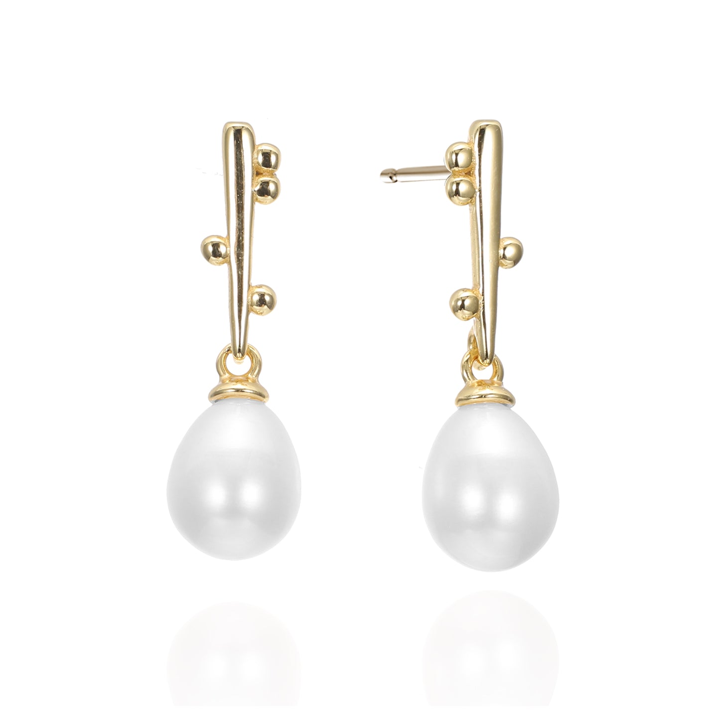 Silver Pearl Earring