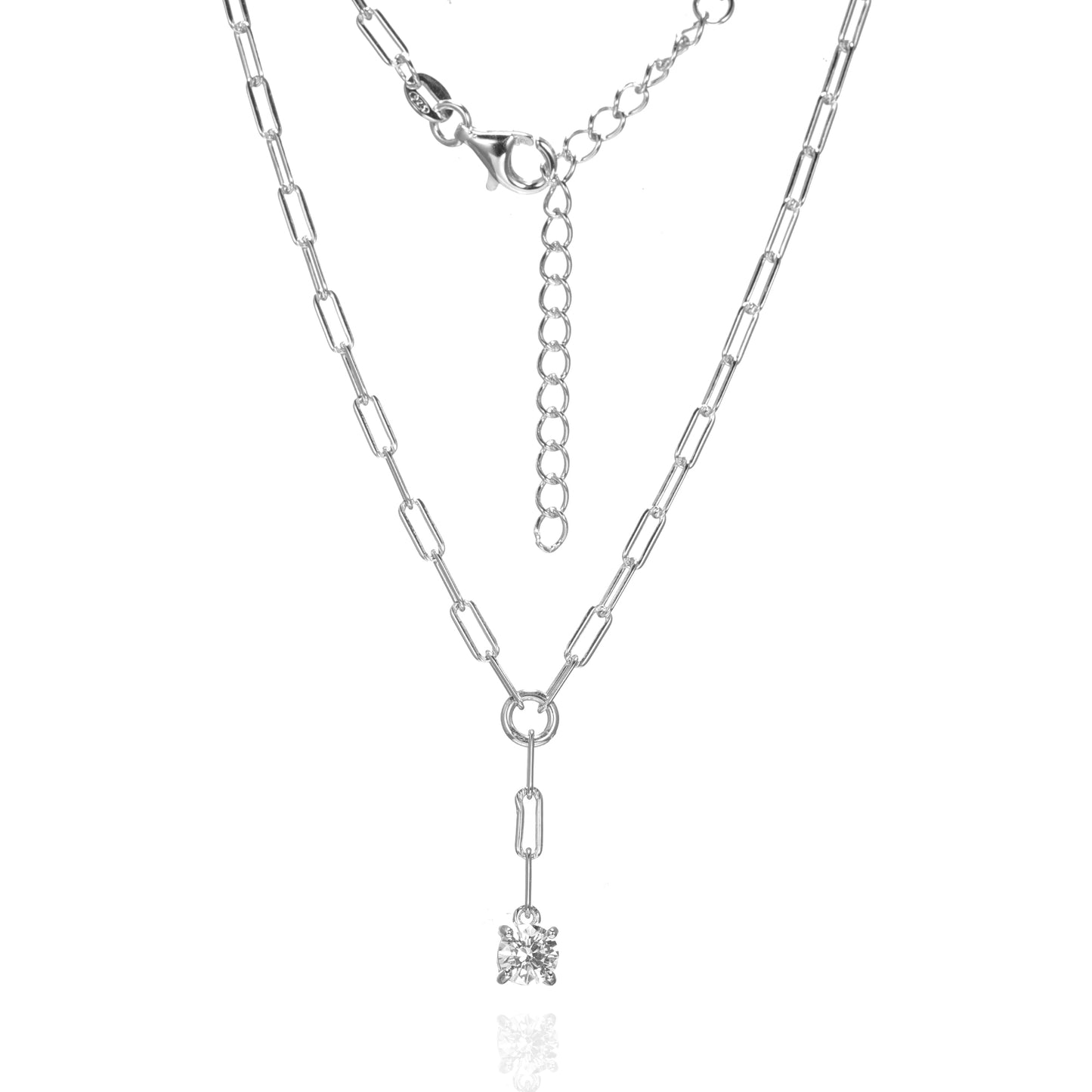 Silver CZ Necklace