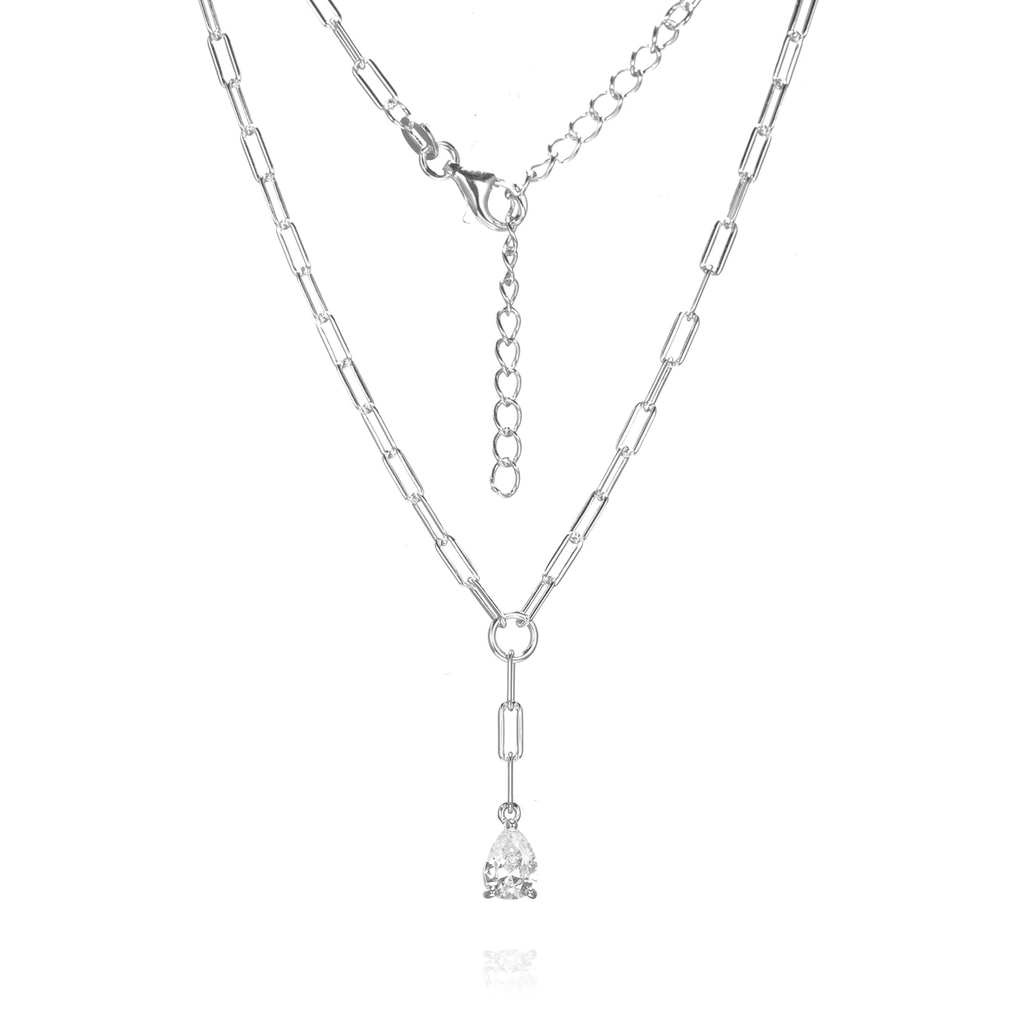 Silver CZ Necklace