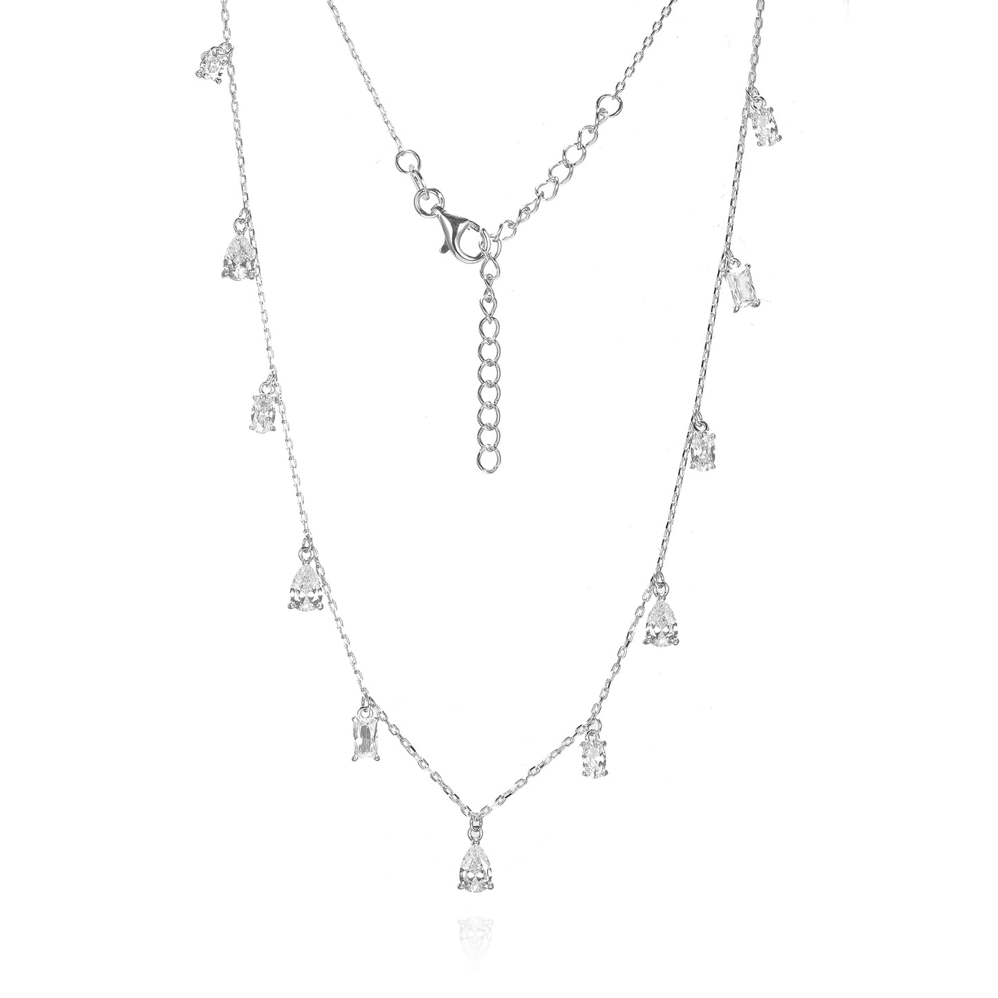 Silver CZ Necklace