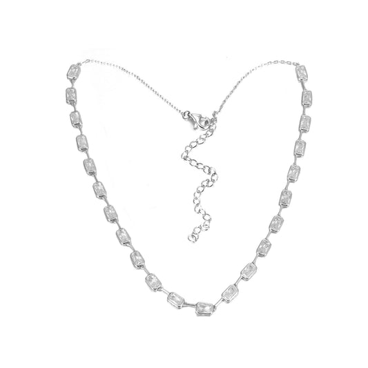 Silver CZ Necklace