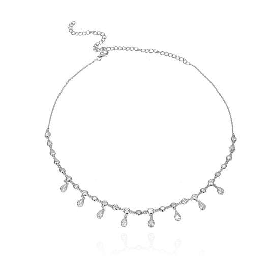 Silver CZ Necklace