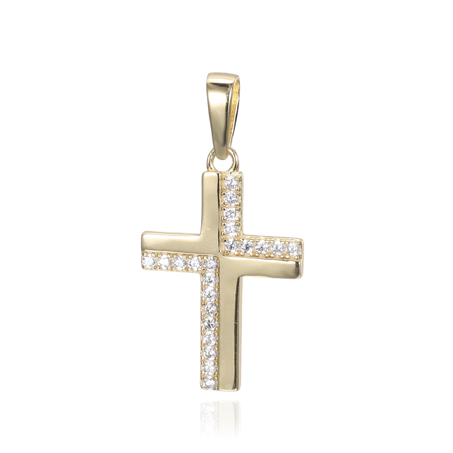 Silver CZ Cross Pendant