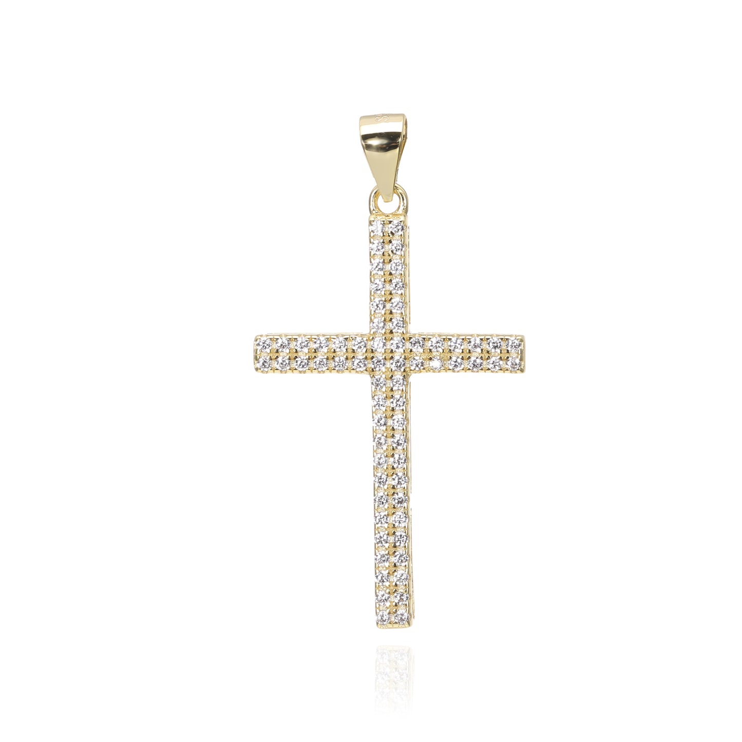 Silver CZ Cross Pendant