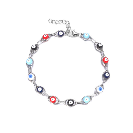 Silver Evil Eye Bracelet