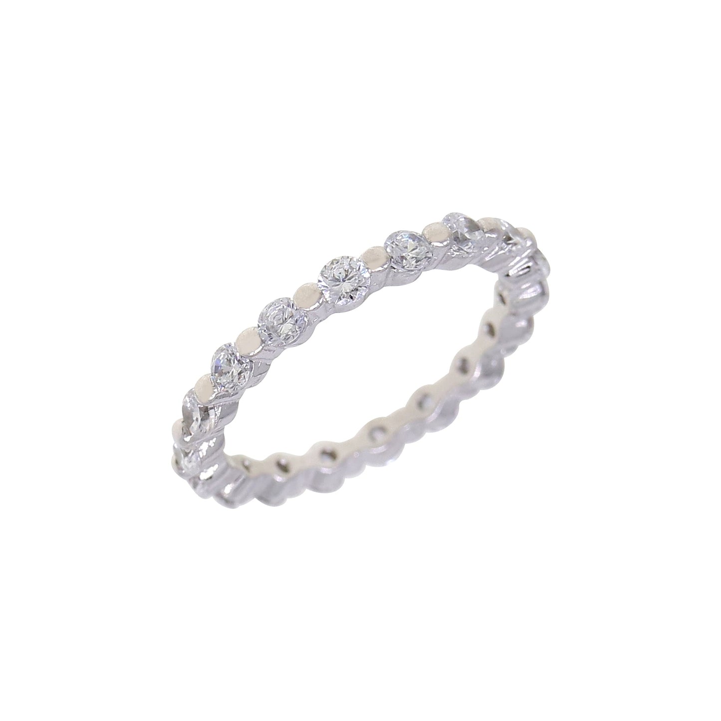 Silver CZ Eternity Ring