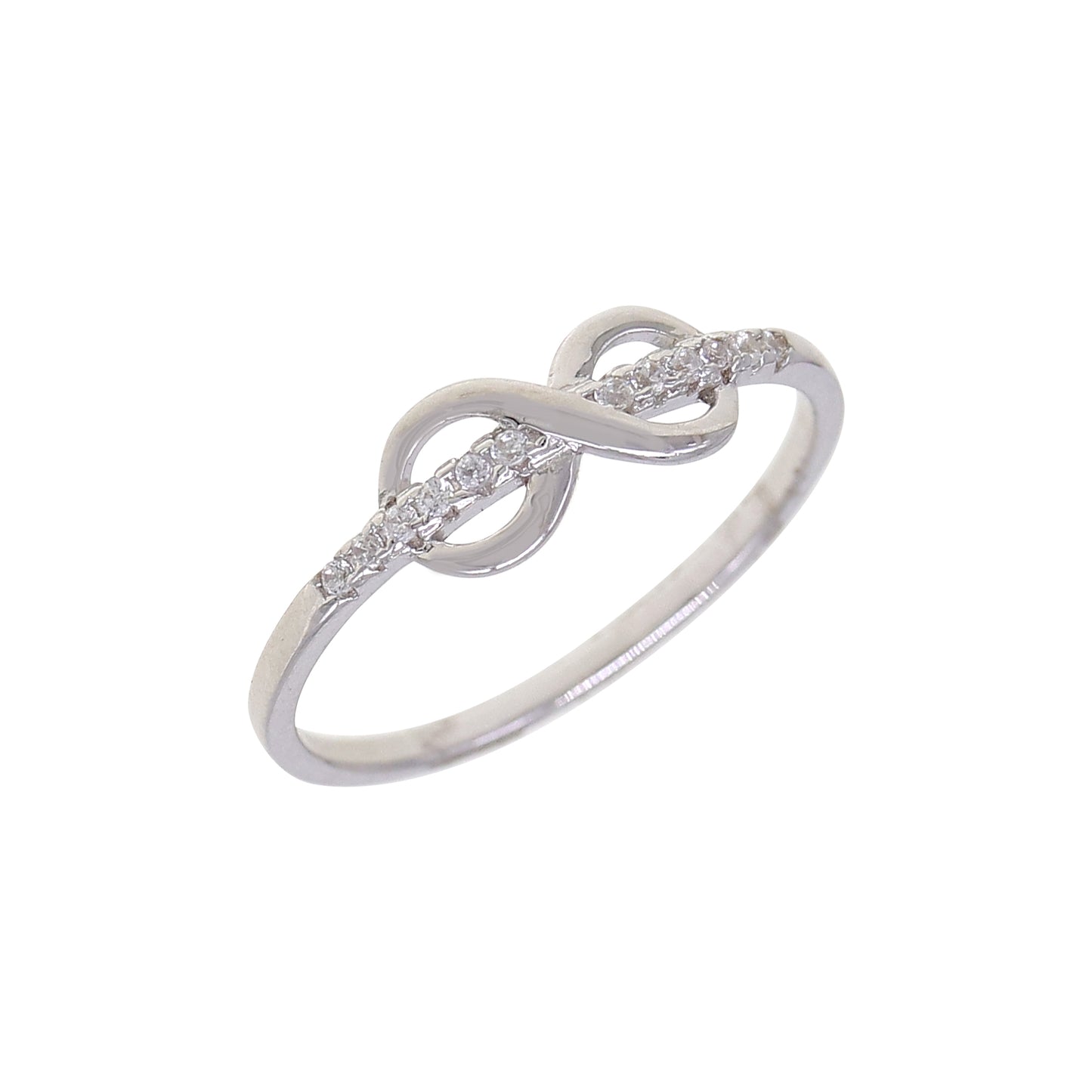 Silver CZ Infinity Ring