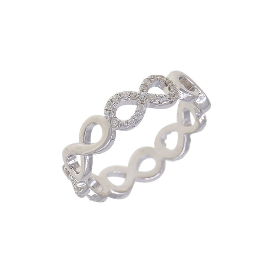 Silver CZ Infinity Ring